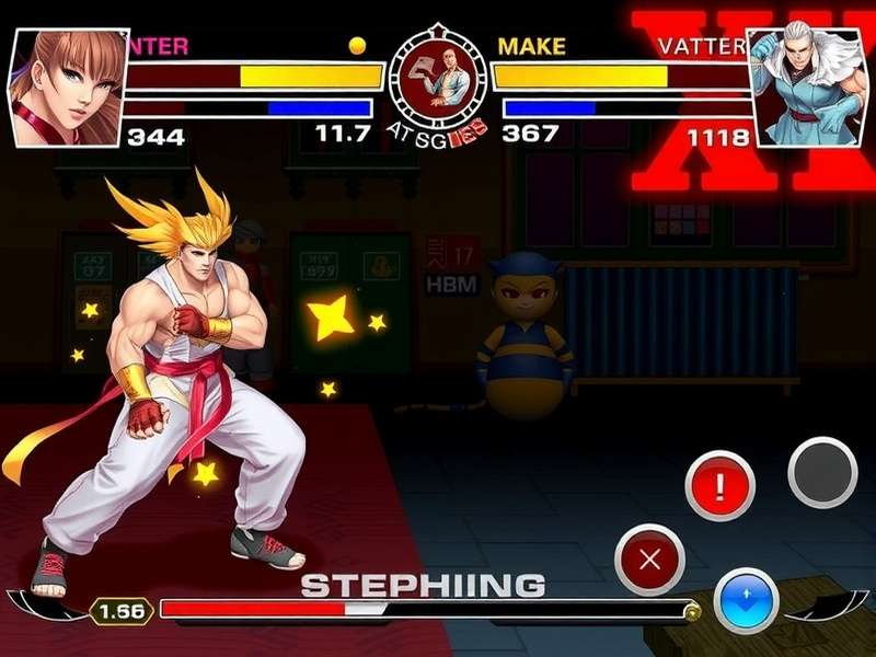 Fierce Fighter X gameplay screenshot showing combat action